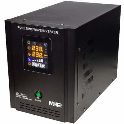 MHPower záložní zdroj MPU-1400-24, UPS, 1400W, čistý sinu...