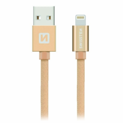 Swissten Datový Kabel Textile Usb / Lightning 1,2 M Zlatý