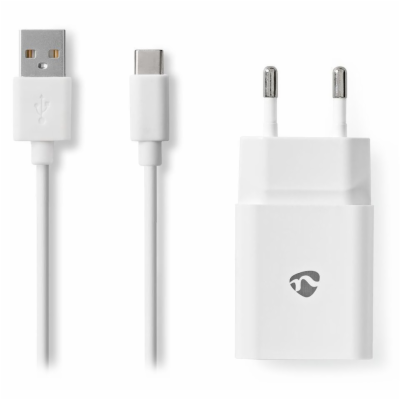 NEDIS síťová nabíječka/ USB-C/ 2.4 A/ 5.0 VDC/ bílá/ kabe...