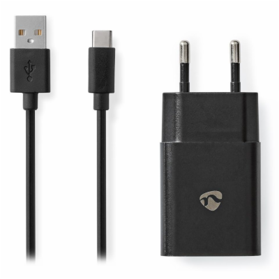 NEDIS síťová nabíječka/ USB-C/ 2.4 A/ 5.0 VDC/ černá/ kab...