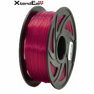 XtendLAN PETG filament 1,75mm průhledný červený 1kg