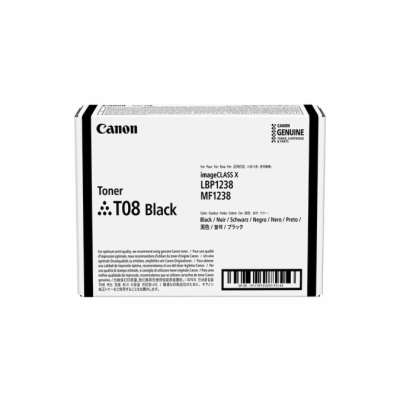 CANON toner T08BK černý pro i-Sensys X 1238P, 1238Pr, 123...