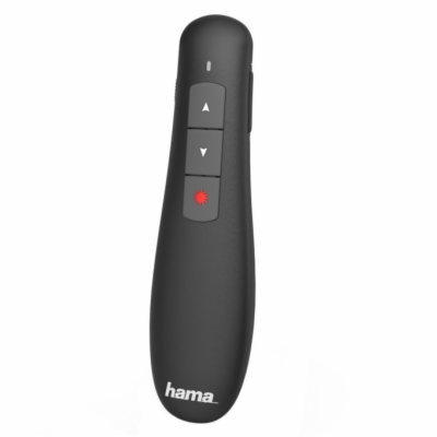 HAMA bezdrátový prezentér X-Pointer/ dosah 12 m/ USB/ černý