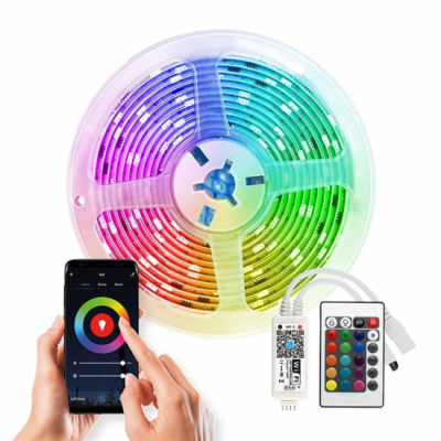 Solight wifi Smart LED světelný pás, RGB, 5m, sada s adap...