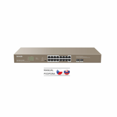 Tenda TEG1118P-16-250W PoE AT Gigabit switch 16x 1Gb/s Po...