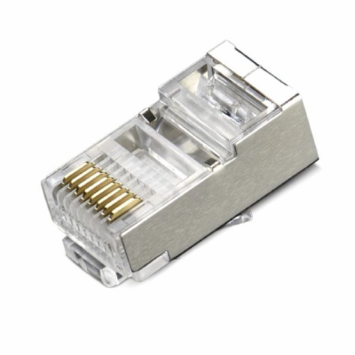 XtendLan Konektor STP RJ45 CAT5e, drát, stíněný, kulatý