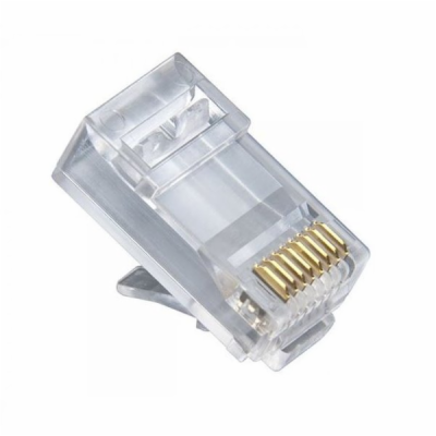 XtendLan Konektor UTP RJ45 CAT5e, drát, kulatý, 50µ