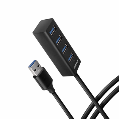 AXAGON HUE-M1AL, 4x USB 3.2 Gen 1 MINI hub, kovový, kabel...