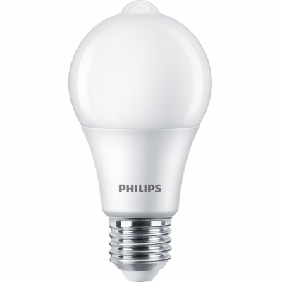 LED žárovka Philips E27 8W/60W + sensor, 2700K 230V A60  ...