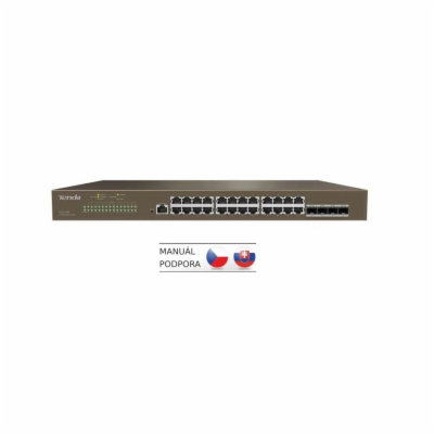 Tenda TEG5328F Gigabit L3 Managed Switch, 24x RJ45 1Gb/s,...