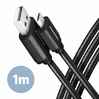 AXAGON BUMM-AM10AB, HQ kabel Micro USB <-> USB-A, 1m, USB...