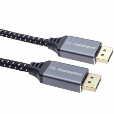 PremiumCord DisplayPort 1.4 přípojný kabel, kovové a zlac...