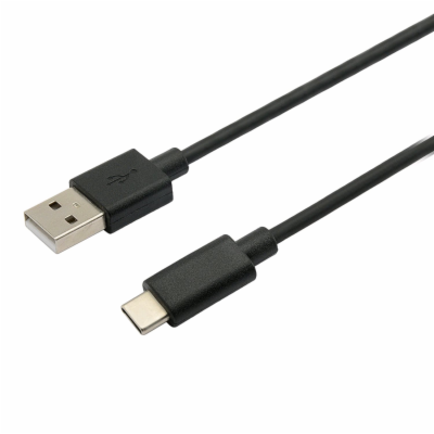 C-TECH kabel USB 2.0 AM na USB-C (AM/CM), 1m, černý