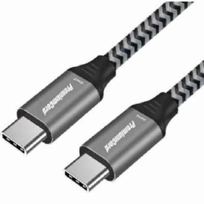 PREMIUMCORD Kabel USB-C M/M, 100W 20V/5A 480Mbps bavlněný...