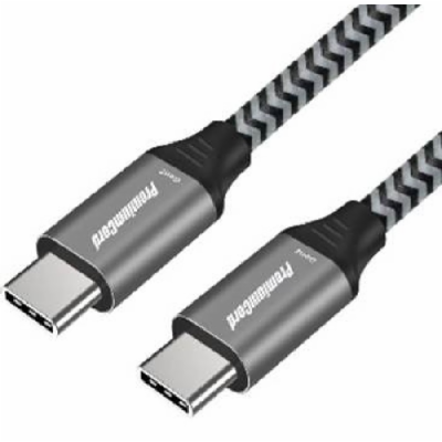 PREMIUMCORD Kabel USB 3.2 Gen 1 USB-C (M/M), bavlněný opl...