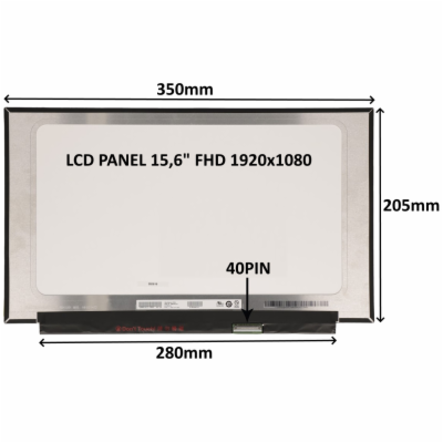 LCD PANEL 15,6" FHD 1920x1080 40PIN MATNÝ IPS 120HZ / BEZ...