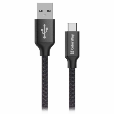 Colorway Datový Kabel USB/ USB-C / 2.4A/ 2m/ Černý