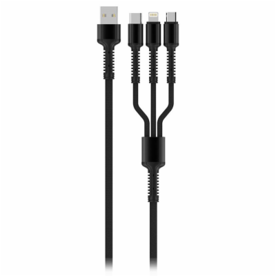 Colorway Nabíjecí Kabel 3v1 Lightning+MicroUSB+USB-C/ 4A/...