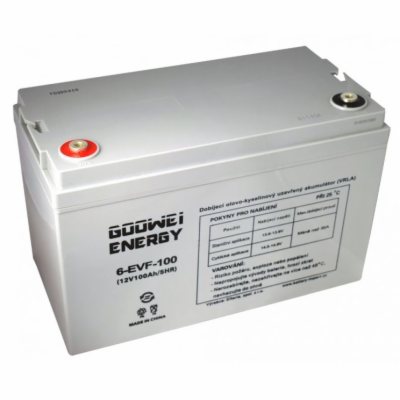 GOOWEI ENERGY 12V 100Ah 6-EVF-100 Pb trakční záložní akum...