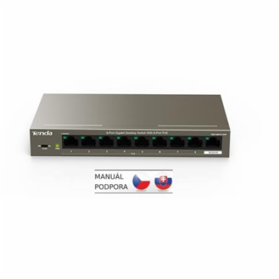 Tenda TEG1109P-8-102W - PoE AT Switch 102Watt, 9xRJ45 Swi...