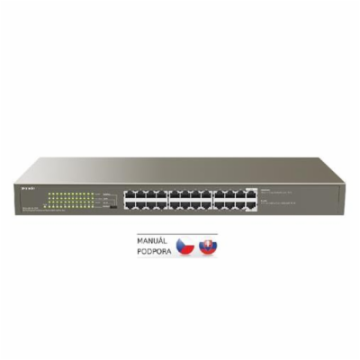 Tenda TEG1124P-24-250W PoE AT Gigabit switch 24x 1Gb/s s ...