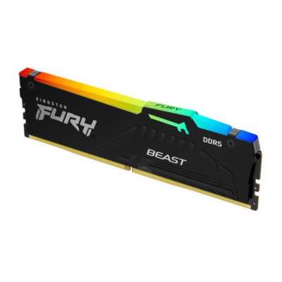 KINGSTON DIMM DDR5 16GB 6000MT/s CL40 FURY Beast Černá RGB