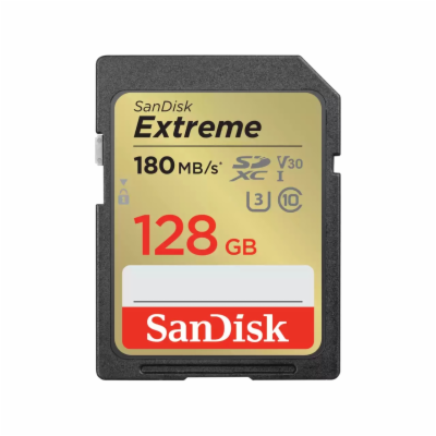 SanDisk SDXC karta 128GB Extreme (180 MB/s Class 10, UHS-...