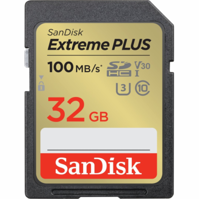 SanDisk SDHC karta 32GB Extreme PLUS (100 MB/s Class 10, ...