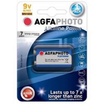 AgfaPhoto Power alkalická baterie 9V, blistr 1ks