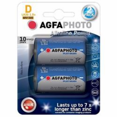 AgfaPhoto Power alkalická batéria 1.5V, LR20/D, blister 2ks 