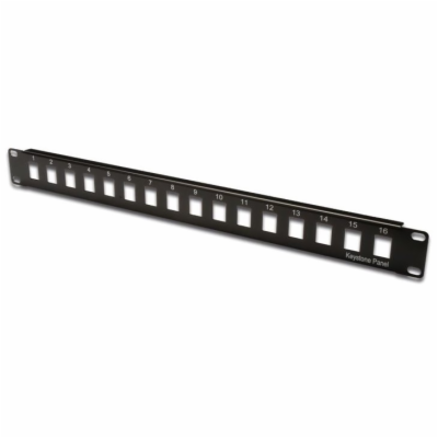 XtendLan Patch panel 19", 16 portů, 1U, neosazený, nestíněný