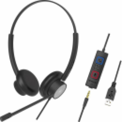 Tellur Wired Headset Voice 420, binaural, USB/3,5mm jack,...