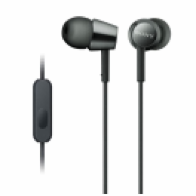 Sony MDREX155AP, černá sluchátka řady EX s ovladačem na k...