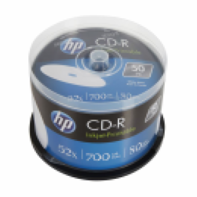 CD-R HP 700MB (80min) 52x Inkjet Printable 50-cake