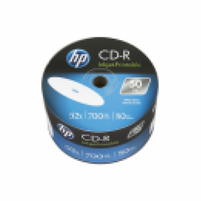 CD-R HP 700MB (80min) 52x Inkjet Printable 50-spindl Bulk