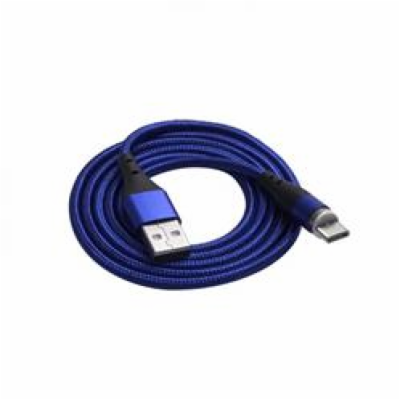 Akyga Kabel USB-A/USB-C 18W Magnetický konektor modrá 1m,...