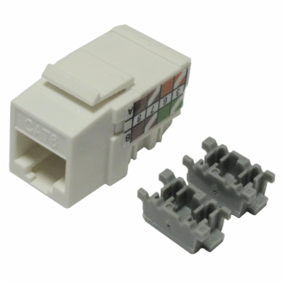 XtendLan Keystone jack RJ45, narážecí, CAT6, UTP, bílý, 9...