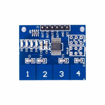 Dotykový kapacitní spínač TTP224 Dotykový kapacitní spína...