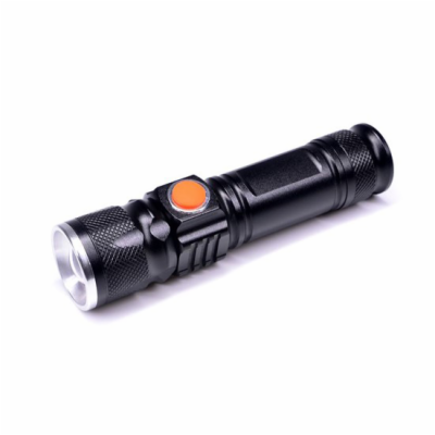 Solight LED kapesní nabíjecí svítilna, 3W, 200lm, USB, Li...