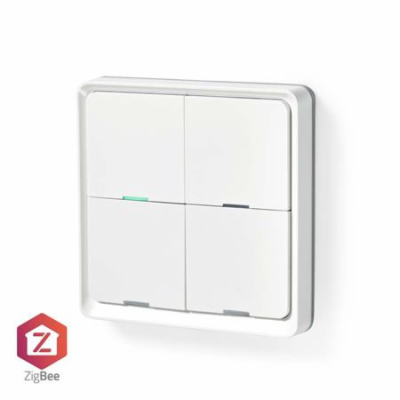 NEDIS chytrý nástěnný vypínač/ Zigbee 3.0/ nástěnný držák...