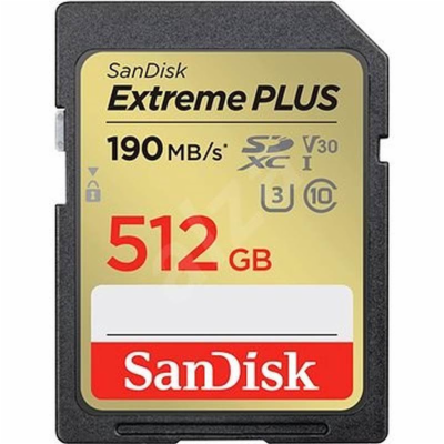 SanDisk SDXC karta 512GB Extreme PLUS (R 190 MB/s  W130 M...