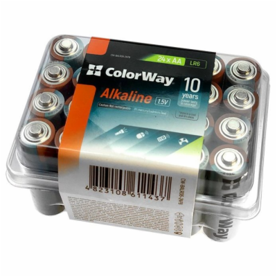 Colorway alkalická baterie AA/ 1.5V/ 24ks v balení/ Plast...