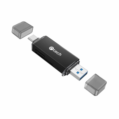 C-TECH čtečka karet UCR-02-AL, USB 3.0 TYPE A/ TYPE C, SD...