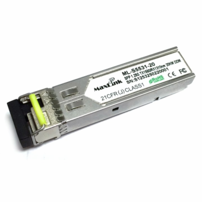 MaxLink 1.25G SFP optický modul, WDM, SM, Tx 1550/Rx1310n...