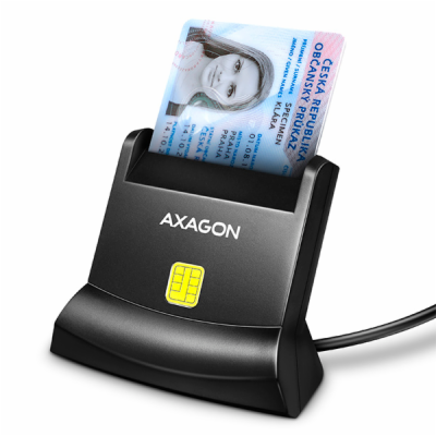 AXAGON CRE-SM4N, USB-A StandReader čtečka kontaktních kar...