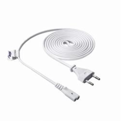 Akyga napájecí kabel 1.5m/250V/CEE 7/16-IEC C7 - bílá