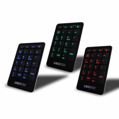 AMEI Keyboard AM-KN101R Professional Letter Red Illuminat...