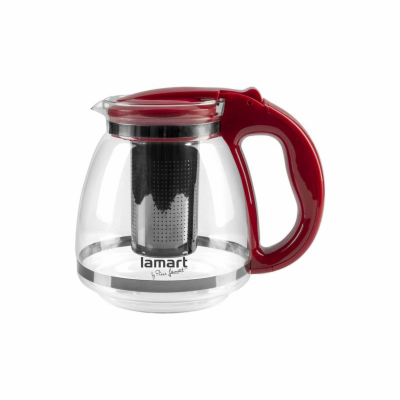 Lamart LT7074 Konvice na čaj VERRE 1,5 l, červená