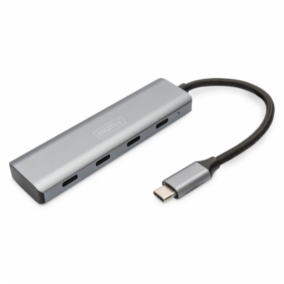 DIGITUS 4portový USB-C HUB 4x USB-C 3.1 Gen1, 5Gbps