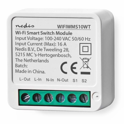 Nedis WIFIWMS10WT - SmartLife Spínač Wi-Fi | 3680 W | Při...